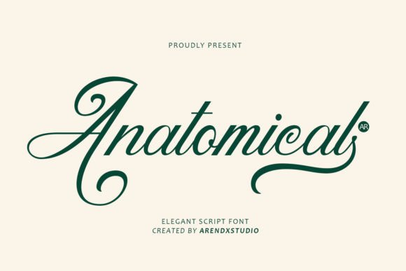 Anatomical: A Graceful Script Font for Editorial Design