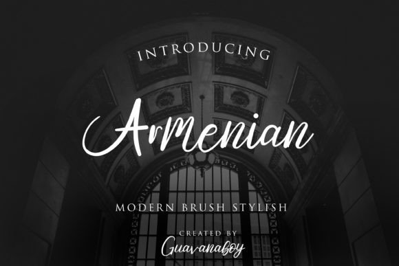 Armenian Typeface: Bold Handwritten Style for Campaign Design