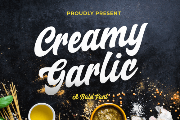 Creamy Garlic: A Script Amp Typeface for Elegant Branding