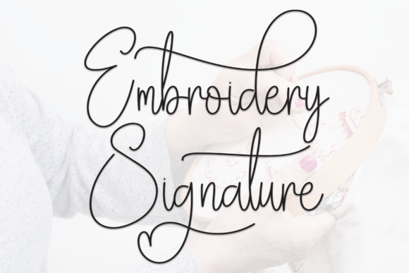 Embroidery Signature Typeface: Elevating Digital Brand Identity