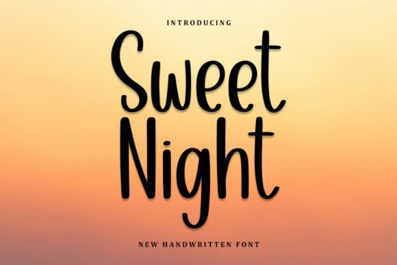 Sweet Night: A Handwritten Font for Polished Brand Identity